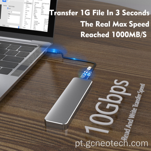 Guanchen M.2 SSD Gabinete portátil Caso SSD